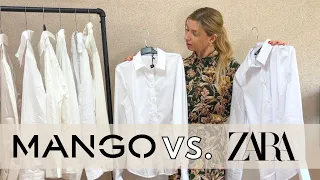 ZARA vs. MANGO - která bílá košile je lepší?! Haul, try on haul, nákup oblečení