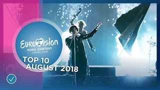 TOP 10: Most watched in August 2018 - Eurovision Song Contest