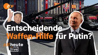 Waffen und Munition aus Nordkorea: Wie gefährlich ist das Putin-Kim-Bündnis? | ZDFheute live