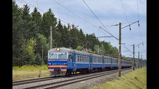 ПОЕЗДКА НА ЭЛЕКТРИЧКЕ ЭР9Т-710 МИНСК-МОЛОДЕЧНО(СНЯТО ДО БЕЛАРУСИ)