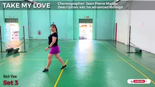 TAKE MY LOVE line dance walk thru