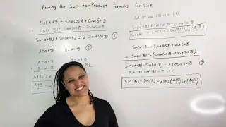 Proof of the Sum-to-Product Formulas for Sine (MathAngel369)