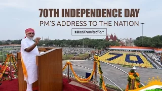 PM Modi at flag hoisting ceremony during 70th Independence Day at Red Fort, Delhi - 15 August 2016