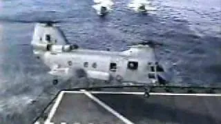CH-46 Crash on carrier