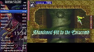 (PB/WR) Castlevania: Symphony of the Night Requiem Maria All Bosses Speedrun in 33:29