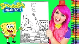 Coloring SpongeBob & Patrick Krabby Patty GIANT Coloring Page Crayola Crayons | KiMMi THE CLOWN