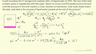 Energy Balance on Tank with Steam Feed Part 2