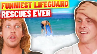 Bondi Lifeguards React - Funniest Lifeguard Rescues EVER (Jeff and Joel REACT)