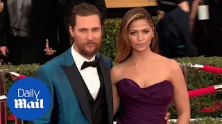 Camila Alves and hubby Matthew McConaughey at 2015 SAGs - Daily Mail