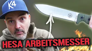 Jagdkommando Ausbilder baut ein Outdoor Arbeitsmesser