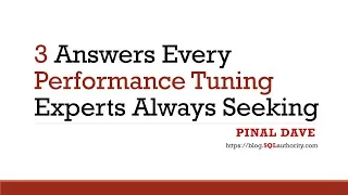 3 Answers Every Performance Tuning Experts Always Seeking