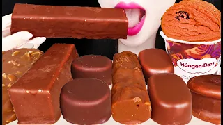 ASMR CRUNCHY CHOCOLATE ICE CREAM 바삭한 초콜릿 아이스크림 먹방 EATING SOUNDS