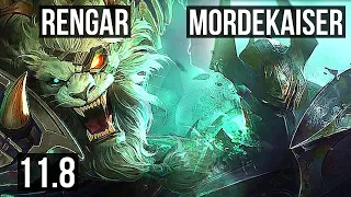 RENGAR vs MORDEKAISER (TOP) | 10/0/4, 2.4M mastery, Legendary | TR Diamond | v11.8