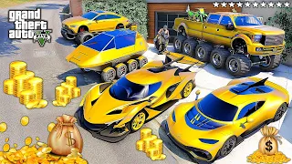 GTA 5 - Stealing RARE Golden SuperCars with Franklin! (GTA V Real Life Cars #80)