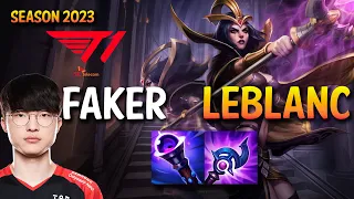 T1 Faker LEBLANC vs VEIGAR Mid - KR Ranked