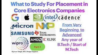 What to study for placement in core electronics companies | How to start electronics learning part-1
