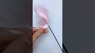 Ribbon 🎀 feather, easy to make