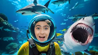 بمناسبة ال 5 مليون 🦈 سبحت مع قروش حقيقية !!