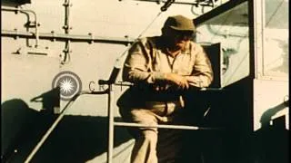 US Navy Assault Force advances while US aircraft bomb Japanese air bases and shor...HD Stock Footage