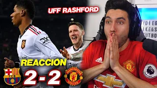 REACCIONANDO al Barcelona vs Manchester United 2-2 *RASHFORD DESATADO*