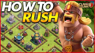 HOW TO PROPERLY RUSH A BASE IN CLASH OF CLANS!! | Rushed Upgrade Priority Guide