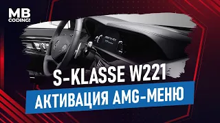 Mercedes активация AMG Menu W221 S500. Перевод спидометра из Мили в КМ. AMG SKC tool кальк. Vediamo.