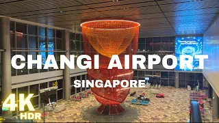 CHANGI AIRPORT T4 SINGAPORE WALK 4K | The Best Airport in The World | CHANGI, SINGAPORE