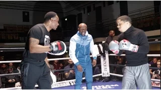 EXPLOSIVE SPEED!! GERVONTA DAVIS PADWORK UNDER INSTRUCTIONS OF MENTOR FLOYD MAYWEATHER