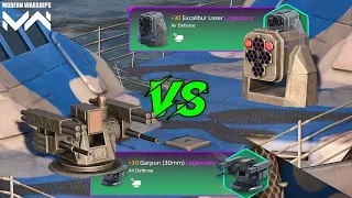 Updated 0.70 | Garpun (30mm) VS Excalibur Laser | Legendary Air Defense Comparison | Modern Warships