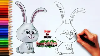 How to Draw Snowball from The Secret Life Of Pets | Easy drawing step by step