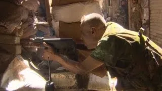 On the front line with al-Assad fighters