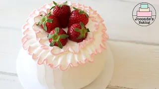 딸기주머니 케이크 촉촉한 제누아즈 쫀쫀한 생크림 믿고 만들어요/Strawberry Cake, Moist genoise, Stable whipped cream