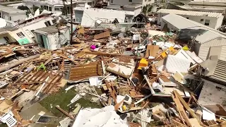 09-29-2022 San Carlos Island, FL - Major Destruction From Storm Surge Drone