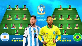 Messi vs Neymar | Argentina vs Brazil | International Cup Match | Dream League Soccer 2024 Gameplay