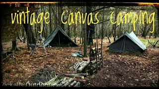 Autumn vintage canvas camping  | wild camping UK | canvas army tents