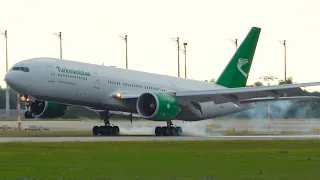 [4K] Last ever Build 777LR! Turkmenistan Boeing 777-200LR (EZ-A780) Arrival at Munich Airport!