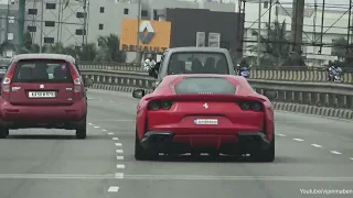 Straight Piped Ferrari 812 SuperFast on Highway - Amazing V12 SOUNDS