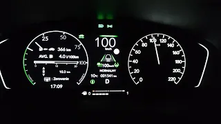 Honda Civic e-hev hybrid zużycie paliwa fuel consumption 100km/h