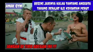 ANAK GYM TANTANG ANGGOTA TARUNG DERAJAT ADU KEKUATAN OTOT PERUT