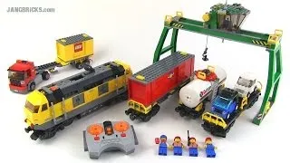 LEGO City 2010 yellow Cargo Train set 7939 Review!