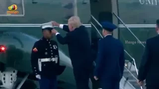 INCREDIBLE Moment | US President Donald Trump Puts ROCK SOLID Marine's Hat | Mango News