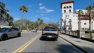 4K Driving in Saint Augustine - Florida - The Oldest City in USA - 2023