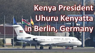 Kenyan President Kenyatta departs from Berlin, Germany after a visit