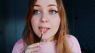 АСМР МАКИЯЖ СЛЮНКОЙ 🐌 ASMR SPIT PAINTING your Makeup 💄 mouth sounds