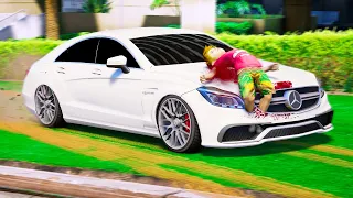 СБИЛ ШКОЛЬНИКА НА МЕРСЕДЕСЕ CLS 63 AMG НА СКОРОСТИ 300 КМ/Ч - РЕАЛЬНАЯ ЖИЗНЬ В GTA 5 ⚡ГАРВИН