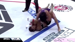 Ashlee Evans-Smith beats up notorious MMA timmy | highlights