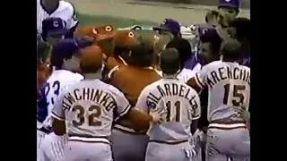 Reds & Cubs get in fight after foul ball controversy: 5/27/84 Cubs vs Cincinnati Reds full game