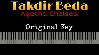 Takdir Beda - Agatha Chelsea [Karaoke Piano - Original Key]