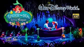 Under the Sea Journey of the Little Mermaid Low Light 4K POV with Queue Walt Disney World 2021 12 31