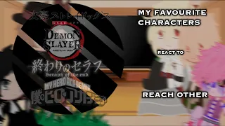 My favourite characters react to each other||Manga spoilers